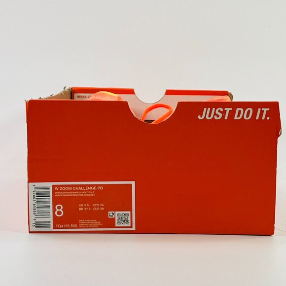 Nike Women's Zoom Challenge 'Hyper Orange Volt' FQ4155-800 Multi Size - Picture 9 of 10